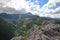 Mountain landscape with stone cliffs, sunny summer day. View from Nosal Mountain, Tatry, Poland.