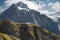 Mountain landscape in the Swiss Alps.