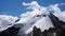 mountain landscape in the Swiss Alps near Pontresina with Piz Morteratsch in the foreground