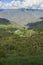 Mountain landscape, valley covered by vegetation in Santander, Colombia