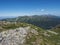 Mountain landscape of Western Tatra mountains or Rohace with view on high tatras with Krivan peak from hiking trail on