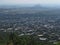 Mountain landscapes. Panoramic view from Mount Mashuk to Mount Lysuya and the surrounding landscape.