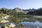 Mountain landscpape in Pessons lake and cirque