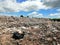 Mountain large garbage pile and pollution, Consumer society Cause massive waste