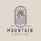 Mountain Lineart Logo Template. Vintage Concept Logo
