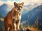 Mountain Lion Looking into Valley