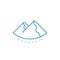 Mountain logo. Concept of adventure, exploration, nature. Vector illustration, flat design