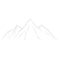 Mountain Logo Icon Adventure White Vector Logo Template Design