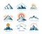 Mountain logo set