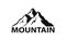 Mountain logo silhouette in black color