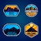 Mountain logotypes, stickers, badges. Outdoor themed labels