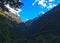 Mountain Machapuchare and ridge