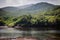 Mountain and maeping river landscape