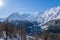 Mountain massif near Saas-Fee in Switzerland