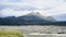 Mountain in Matanuska, Alaska in cloudy day