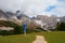 Mountain meadow the Gardena valley and Seceda peak  in the with Province of Bolzano, South Tyrol in Dolomites