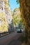 Mountain narrow road through the gorge in the mountains of Italy.