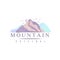 Mountain original logo template, tourism, hiking and outdoor adventures emblem, retro wilderness badge vector