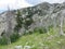 Mountain Orjen Montenegro rocky landscape and drained tree trunks struck by lightning