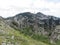 Mountain Orjen Montenegro rocky landscape and drained tree trunks struck by lightning