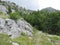 Mountain Orjen Montenegro rocky slopes with scarce vegetation