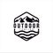 Mountain Outdoor Logo Vintage Design ,Hiking, Camping, Expedition And Outdoor Adventure. Exploring Nature