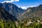 Mountain Overlook with City of Kangding Tibet Below