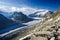 Mountain panorama of Aletsch glacier