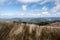 Mountain panorama from autumn Polonina Wetlinska in Biesczady