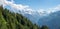 Mountain panorama Bernese Alps, view from Schynige Platte