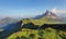 Mountain Panorama of the Dolomites as viewed from passo di Giau