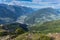 mountain panorama Lechtal Alps in Tyrol Landeck sky