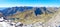 Mountain panorama. Mountain rocky landscape. Real photo of Tatra Mountains in Slovakia.