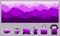 Mountain Panorama Purple Abstract Minimalism
