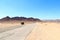 Mountain panorama with road to Timna Valley Park in Negev Desert near Eilat, Israel