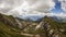 Mountain panorama from Rofanspitze mountain, Rofan, Tyrol, Austria