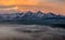 Mountain panorama Tatra Mountains with multicolored, dramatic