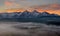 Mountain panorama Tatra Mountains with multicolored, dramatic