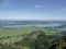 Mountain panorama from Tegelberg mountain, Bavaria, Germany