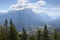 Mountain panorama view from Cima Tofana in Cortina d`Ampezzo, Italy