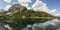 Mountain panorama view of famous lake Seebensee, Tyrol, Austria