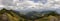 Mountain panorama view from Hoher Fricken mountain, Bavaria, Germany