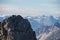 Mountain panorama view from the karwendel mountains, bavaria, germany