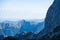 Mountain panorama view from the karwendel mountains, bavaria, germany