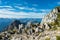 mountain panorama view from the karwendel mountains, bavaria, germany