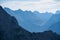 mountain panorama view from the karwendel mountains, bavaria, germany