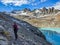 Mountain panorama. view of the Wildsee and the Pizol summit. Beautiful landscape picture with the mountain lake