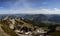 Mountain panorama from Wendelstein mountain in Bavaria, Germany