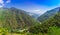 Mountain panoramic landscape of valley Dimcay, near of Alanya, Antalya district, Turkey, Asia. View near famous cave Dim Magarasi