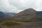 Mountain pass and the serpentine roads in the Tien Shan